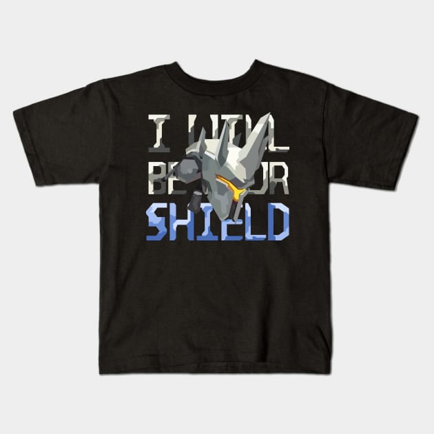 I Will Be Your Shield - Reinhardt Overwatch Kids T-Shirt by No_One